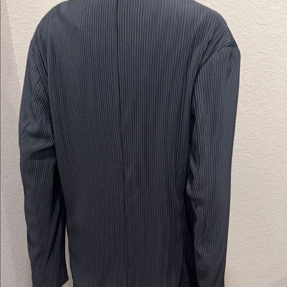 Nwt Zara dark gray ribbed Blazer with Notched Lapel and Relaxed Fit - Picture 4 of 5